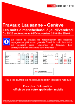 Travaux Lausanne