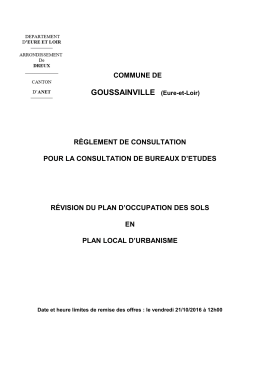 réglement de consultation - Mairie de Goussainville, 28410
