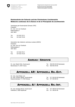 Kantonsärzte - Bundesamt für Gesundheit