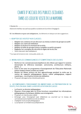 Charte d\`accueil des publics scolaires_Mayenne