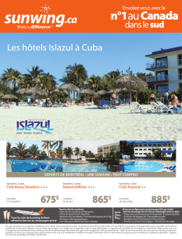 Les hôtels Islazul à Cuba à partir de 675$ - Départs