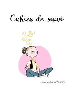 Cahier de suivi couverture