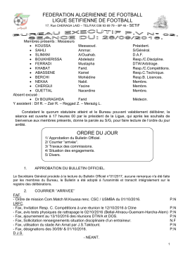 proces verbal n02-2017 - La Ligue Sétifienne de Football