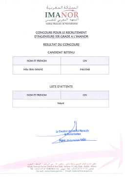 Page 1 Institut Marocain de Normalisation CONCOURSPOURLE