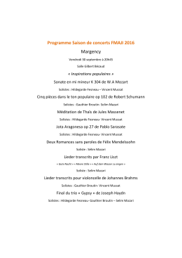 Programme Saison de concerts FMAJI 2016 Margency - Deuil-la