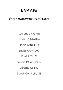 maternelle - APE Jean Jaures