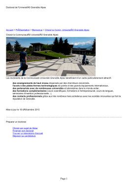 Doctorat de l`UniversitÃ© Grenoble Alpes