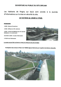 ouverture au public du site orflam