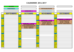 calendrier 2016-2017 octobre septembre novembre decembre