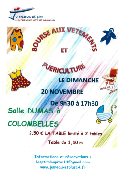 Bourse aux vêtements bébé/enfant et matériel de