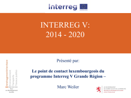 INTERREG V: 2014