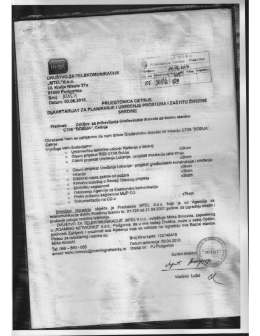 10/06/2016: Zahtjev za izdavanje građevinske dozvole