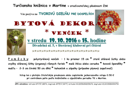 TD Bytová dekorácia_venček - Turčianska knižnica v Martine