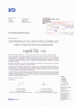 Page 1 /D V&aacute;&scaron; list č&iacute;slo/zo dňa: / 7/377283/2016 : č&iacute;slo: 7/377283