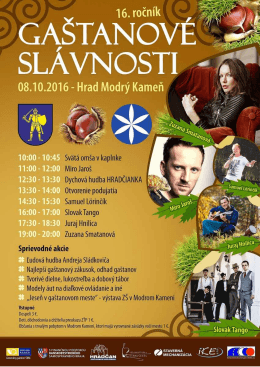 Ga&scaron;tanov&eacute; sl&aacute;vnosti 2016
