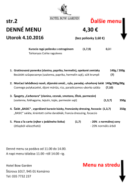 Denné menu - Denné menu