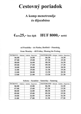 Cestovn&yacute; poriadok