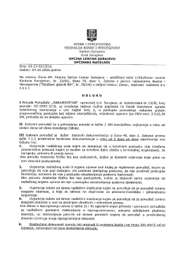 Page 1 BOSNA I HERCEGOVENA FEDERACIJA BOSNE I