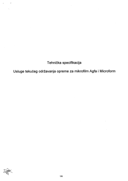 Tehnička specifikacija