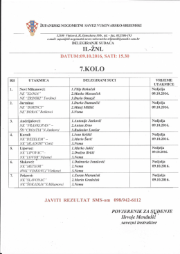 SUCI II.i III.ZNL-VK - Županijski nogometni savez Vukoavar