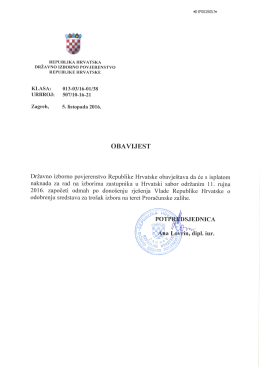 obavijest - Državno izborno povjerenstvo