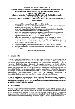 "A" t&iacute;pus&uacute; p&aacute;ly&aacute;zati ki&iacute;r&aacute;s