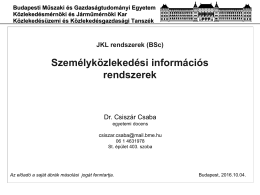 Csiszár Csaba: Személyközlekedési információs rendszerek