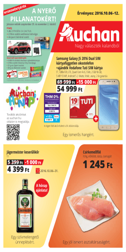 Auchan akciós újság letöltése PDF formátumban ITT - Akciós