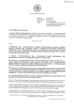 H-FH-I-B-540-2016 sz. határozat