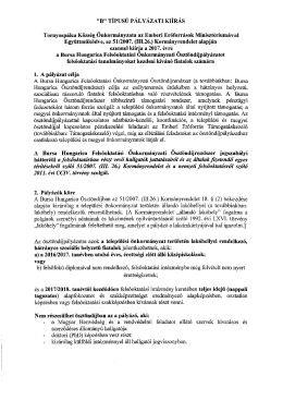 "B" t&iacute;pus&uacute; p&aacute;ly&aacute;zati ki&iacute;r&aacute;s