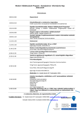 Duna&uacute;jv&aacute;rosi Inform&aacute;ci&oacute;s Nap 2016.10.04