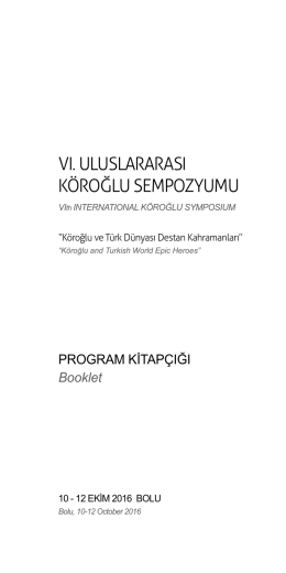 Sempozyum Programı - Abant İzzet Baysal Üniversitesi