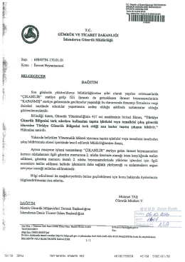 İskenderun G&uuml;mr&uuml;k M&uuml;d&uuml;rl&uuml;ğ&uuml; / İhracat Beyannamesi Hk.