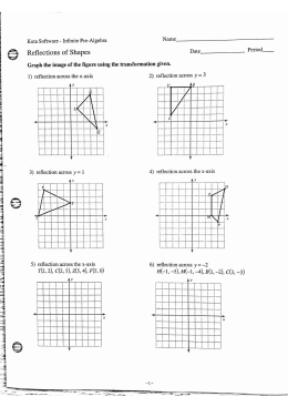 Page 1 Name - Date Period = 3 -axis 2) reflection across y 4
