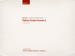 Week 3: Python Crash Course 2