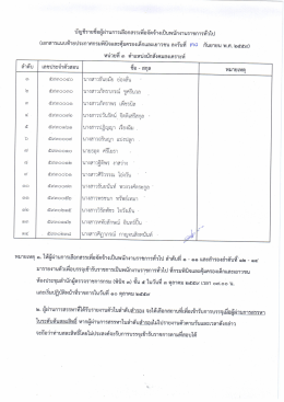 Page 1 ญชีรายชื่อผู้ผ่านการเลือกสรรเพื่อจัดจ้างเป็นพนักงานราชการทั่วไป