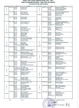 Jadwal UTS Ganjil 2016/2017 - Universitas Katolik Indonesia Atma