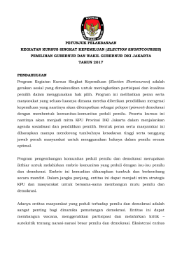 election shortcourses - KPU Provinsi DKI Jakarta