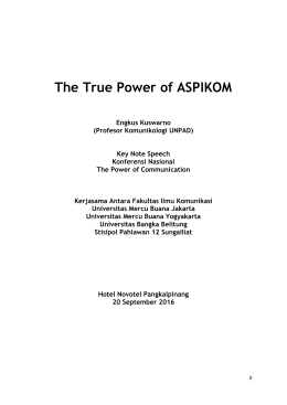 Materi. The True Power of ASPIKOM