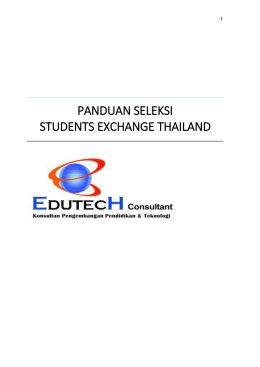 panduan seleksi students exchange thailand