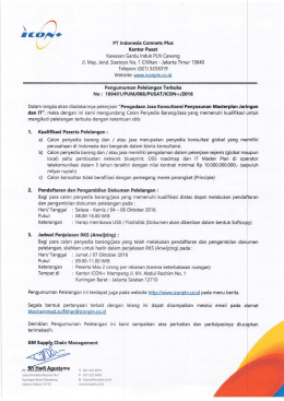 Page 1 PT Indonesia Comnets Plus Kantor Pusat Kawasan Gardu