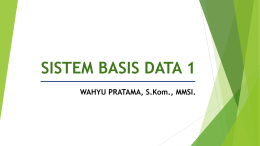 Ruang Lingkup Sistem Basis Data 1