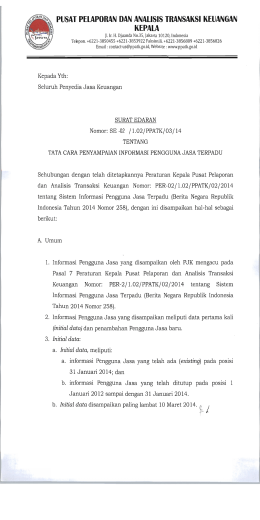 Page 1 PUSAT PELAPORAN DAN ANALISISTRANSAKSI