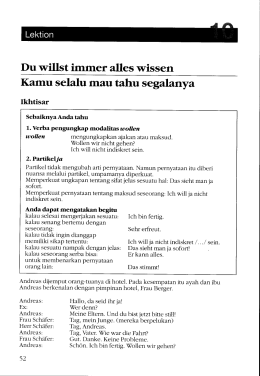 Du Willst immer alles Wissen Kamu selalu mau tahu segalanya