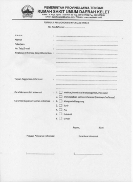 Form Permohonan Informasi