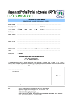 formulir pendaftaran pendidikan dasar penilaian 1 (pdp1)