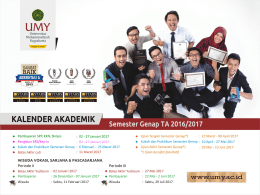 Kalender Akademik UMY 2016/2017 - krs online umy