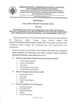 (makalah dan wawancara) jabatan pimpinan tinggi