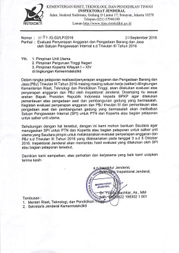 Evaluasi Penyerapan anggaran