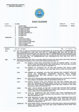 Page 1 BADAN NARKOTIKA NASIONAL REPUBLIK INDONESIA